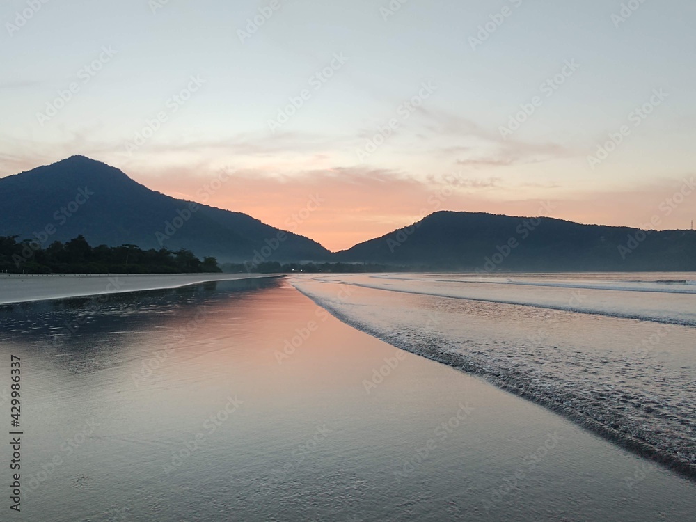 sunrise at the beach. Ubatumirim sunrise at the beach. Ubatumirim