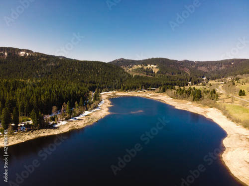 lake and mountains