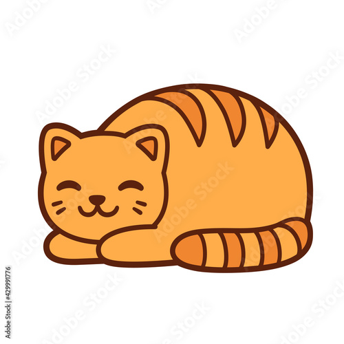 Cat bread loaf cartoon drawing