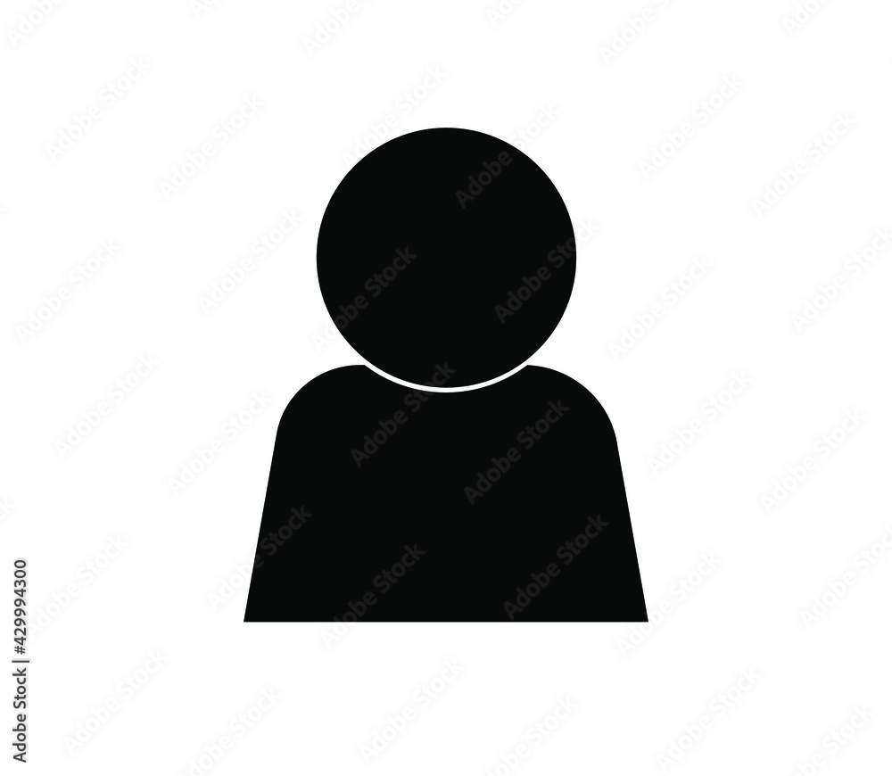 Flat vector icon profile (face, user, avatar). Flat vector icon profile (face, user, avatar).