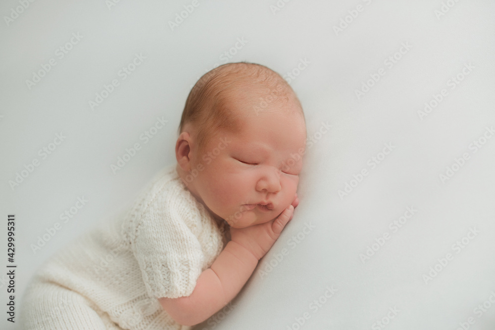 Little baby sweetly sleeping. Newborn baby child Little baby sweetly sleeping. Newborn baby child