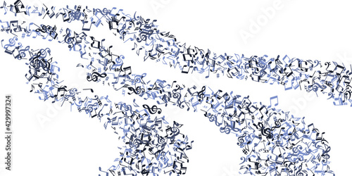 Musical notes cartoon vector design. Melody