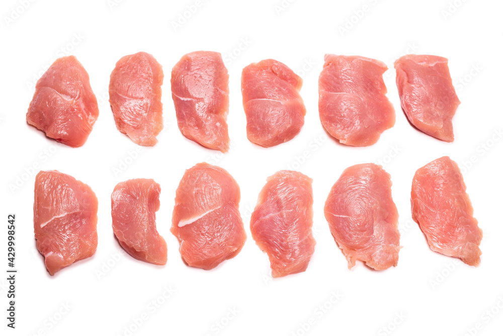 Turkey fillet isolated on a white background. Turkey fillet isolated on a white background.