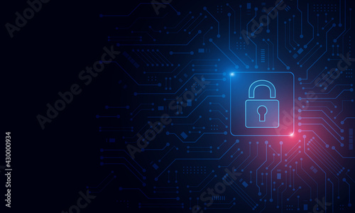 Cyber security technology concept , Shield With Keyhole icon , personal data , vector illustration	
