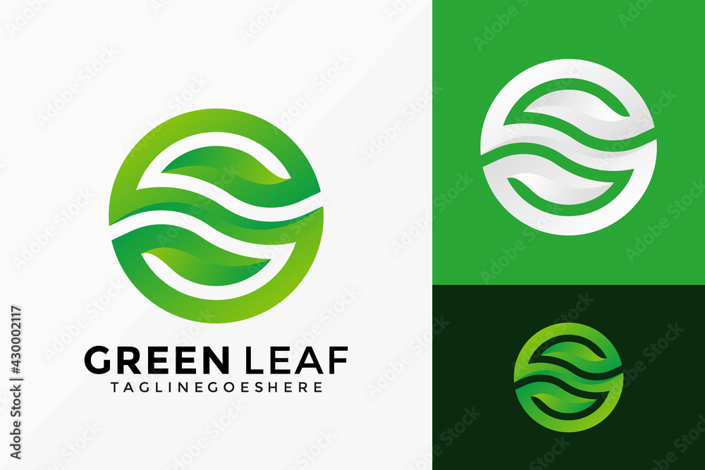 Abstract Letter S Green Leaf Logo Vector Design. Brand Identity emblem ...