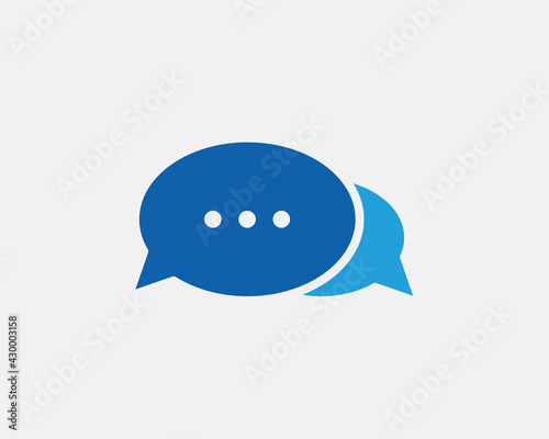 Chat icon vector design element. Talk bubble speech sign. Dialogue balloon.