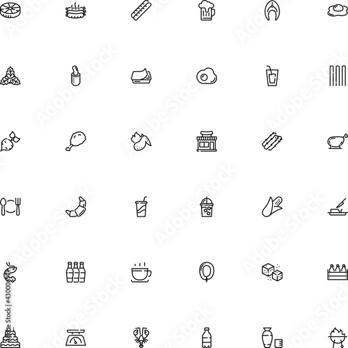 icon vector icon set such as: cutlery, scale, korean, ruote, round, hotdog, weigh, shell, tin, soju, event, appetizer, fire, town, storefront, root, delicacy, wild, harvest, blood sausage, birthday