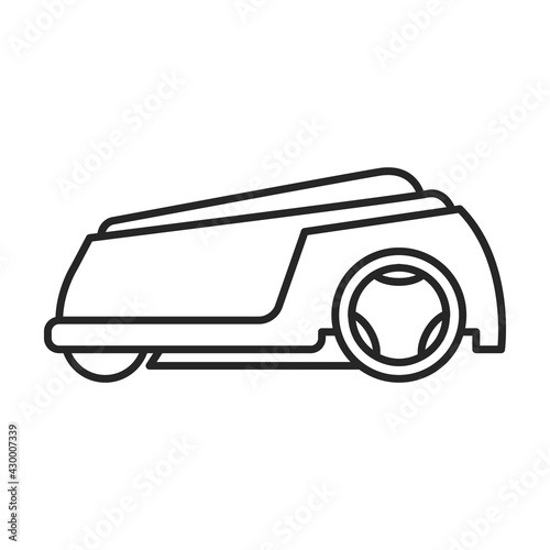 Lawn mower vector outline icon. Vector illustration lawnmower on white background. Isolated outline illustration icon of lawn mower .