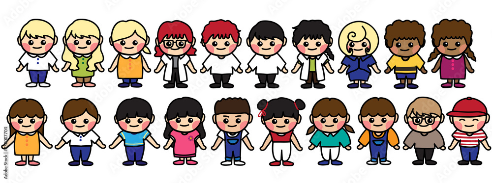 Various Children's Illustrations -world's children, happy children day, school character Various Children's Illustrations -world's children, happy children day, school character