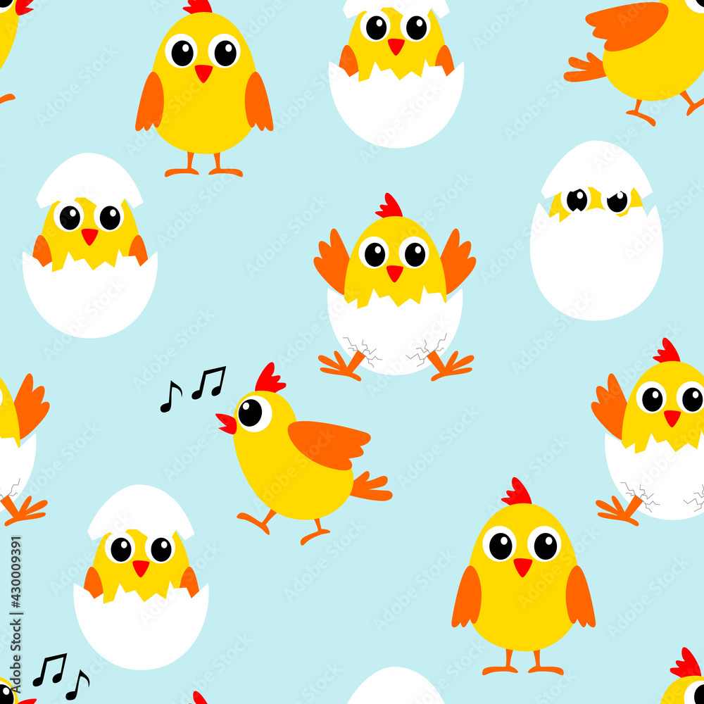 Cute Yellow Baby Chicks Pattern Cute Yellow Baby Chicks Pattern