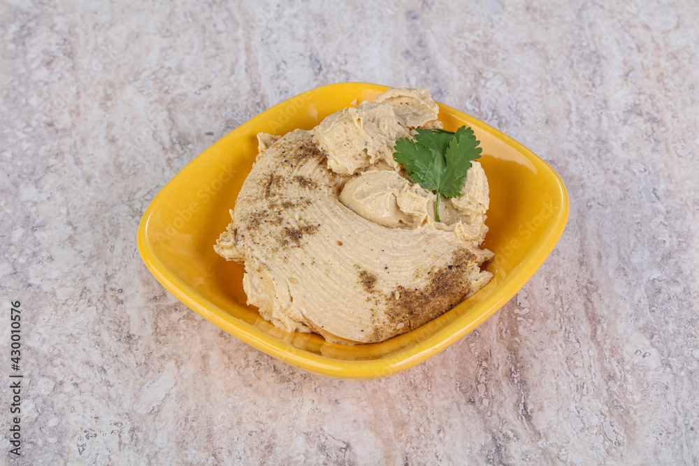 Traditional Jewish Hummus with olive oil Traditional Jewish Hummus with olive oil