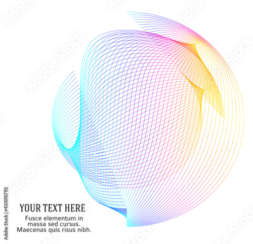 Design elements. Ring circle elegant frame border. Abstract Circular logo element on white background isolated. Creative art. Vector illustration EPS 10 digital for promotion new product