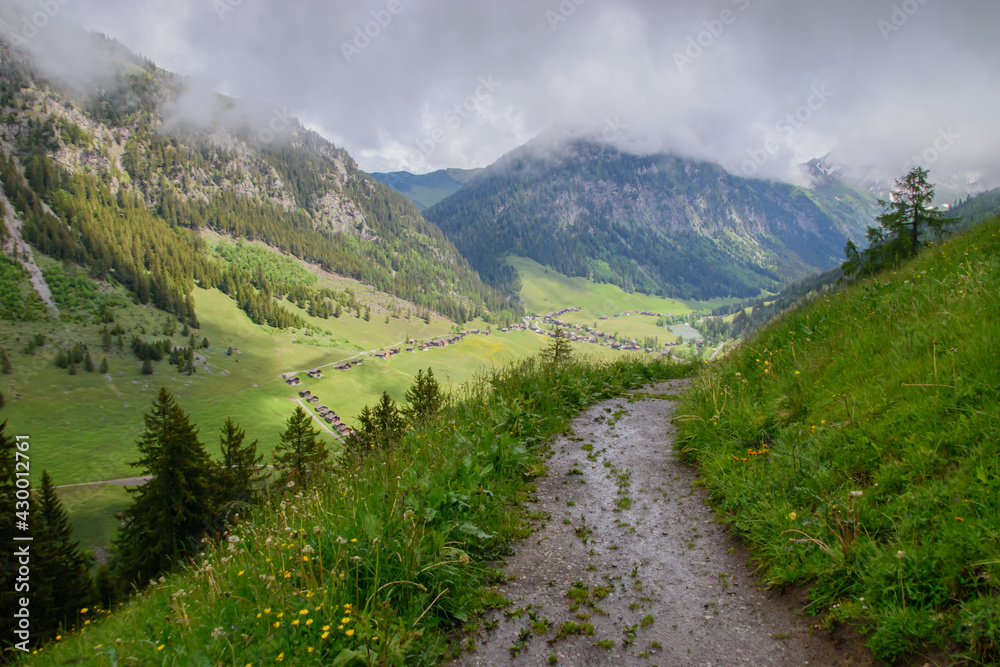 Fototapeta premium Beautiful alpine landscape in Liechtenstein.