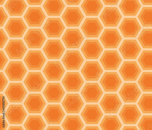 Vector honeycomb pattern. Abstract seamless pattern with hexagons.