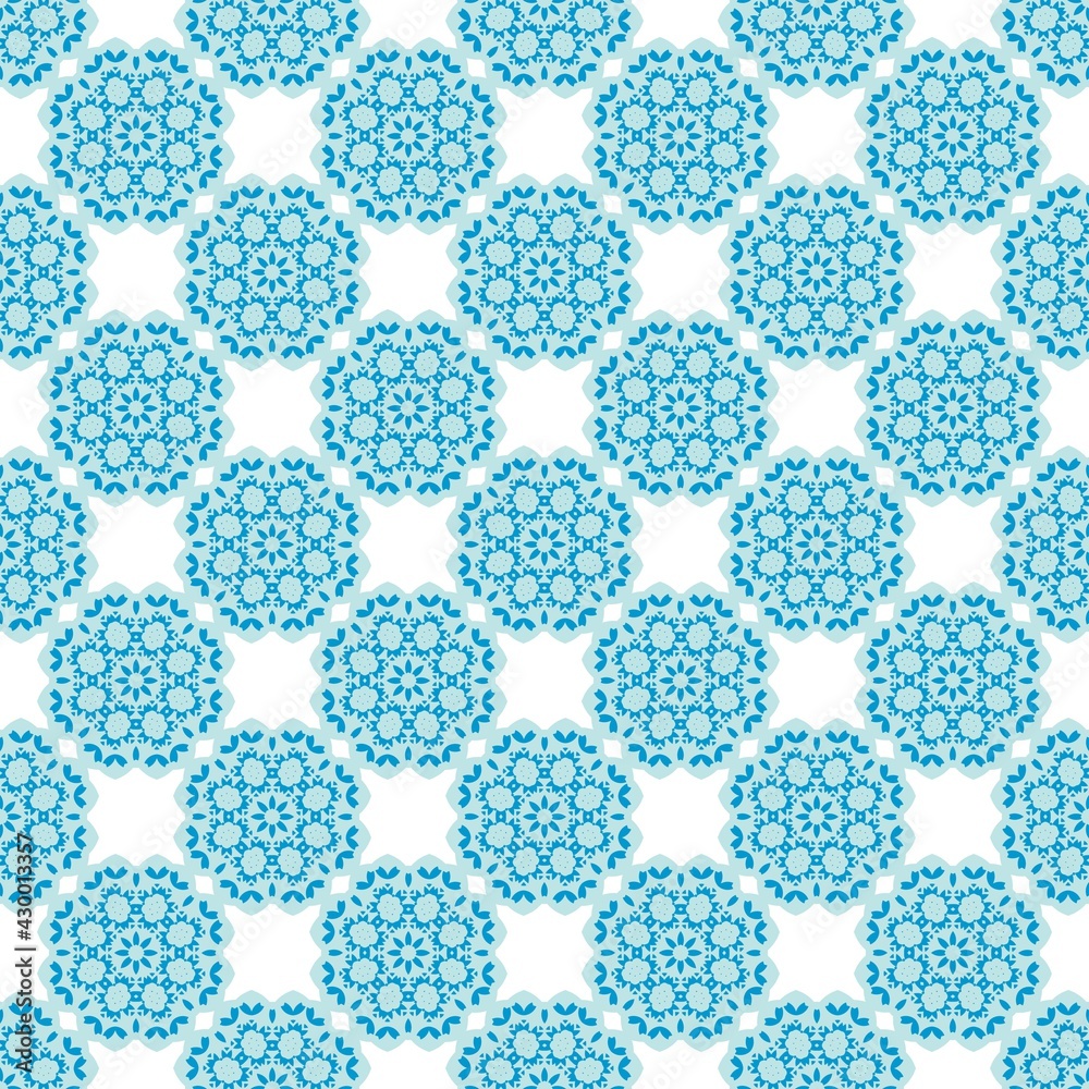 light blue floral seamless pattern. cotton. cover, template, print.