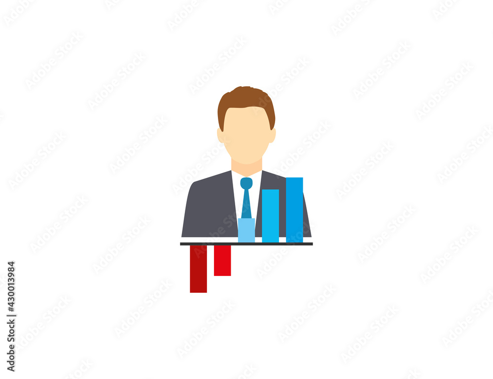 Business, businessman, chart, graph, profit. Vector illustration. Business, businessman, chart, graph, profit. Vector illustration.