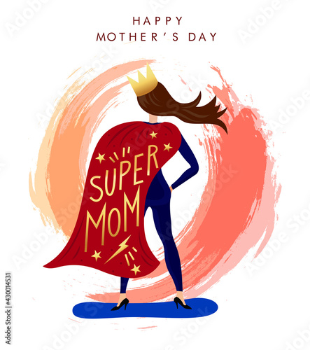 Happy Mother`s Day Vector Illustration background for Mother's Day. Best mom ever greeting card