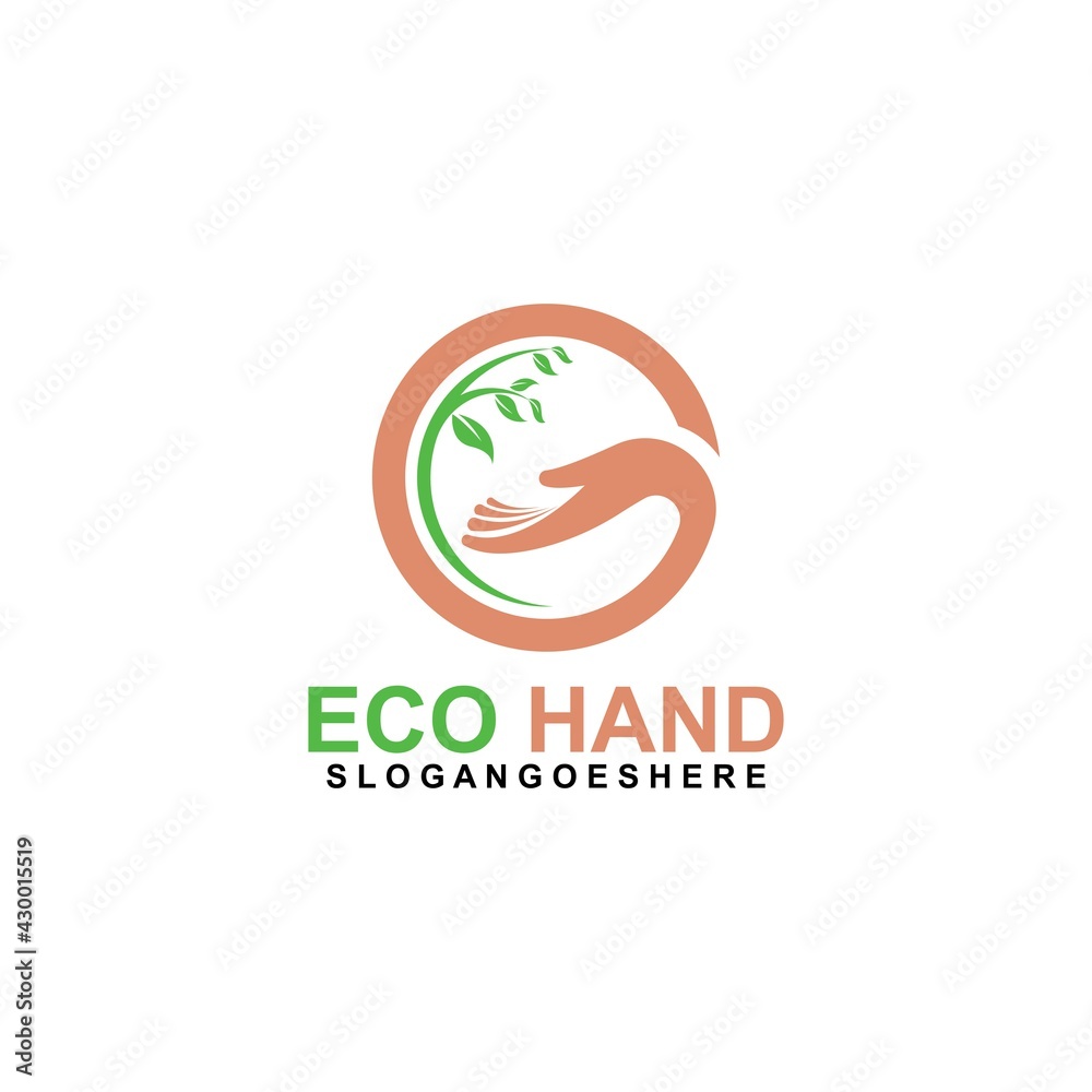 Hand, Tree and Leaf logo Combination. Arm and ecosystem symbol or icon. Unique and Organic Hand, Tree and Leaf logo Combination. Arm and ecosystem symbol or icon. Unique and Organic