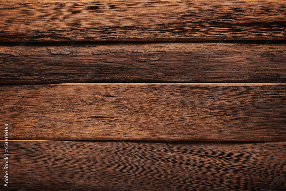 Obraz premium wooden texture of old boards. dark wood background