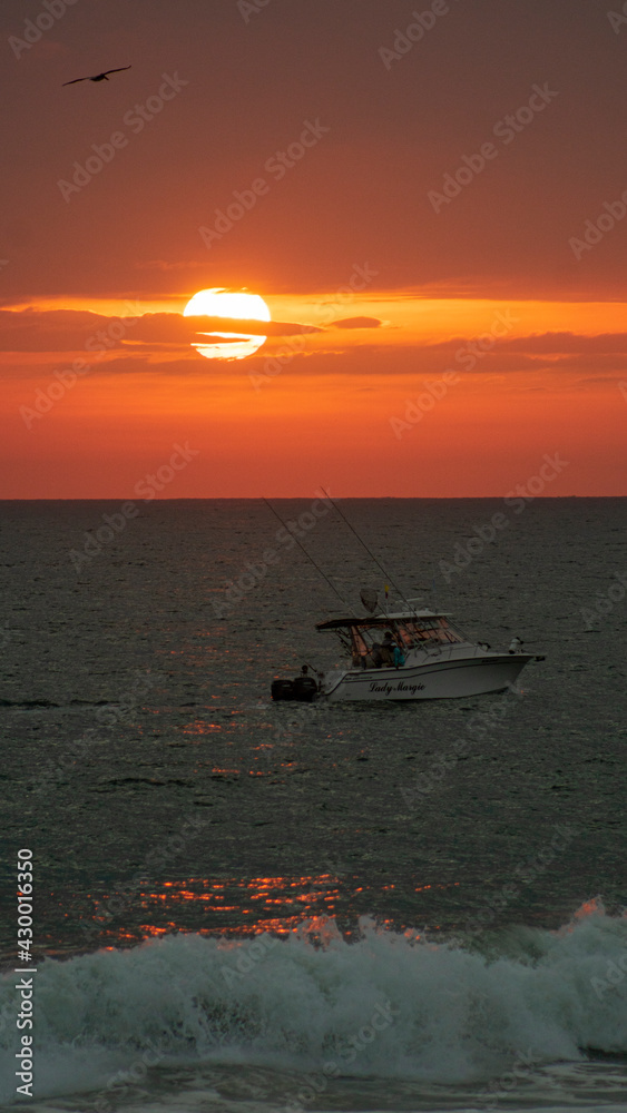 sunset on the sea