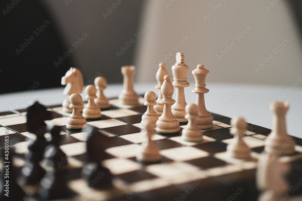 Italian opening on a chessboard Stock Photo - Alamy