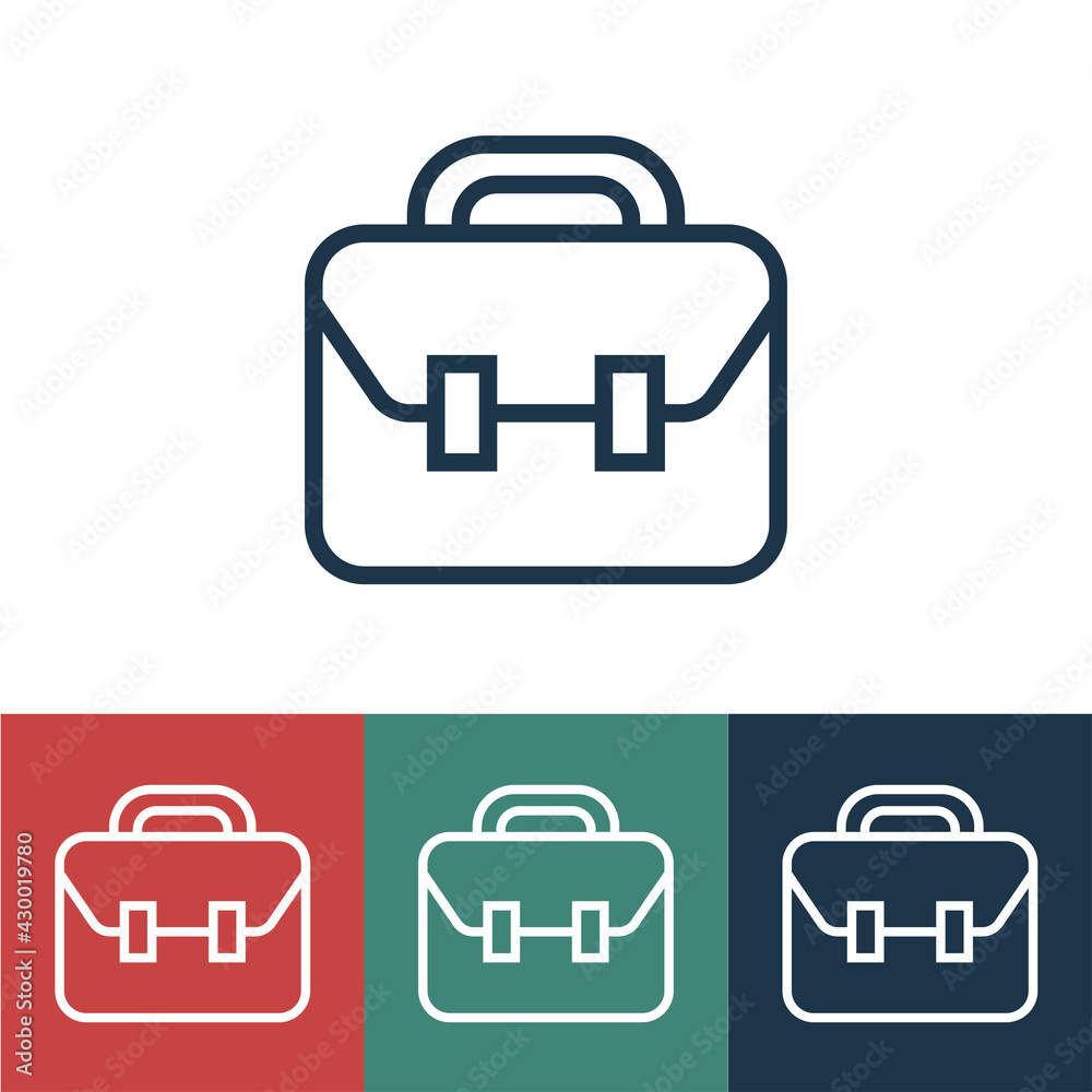 Linear vector icon with briefcase Linear vector icon with briefcase