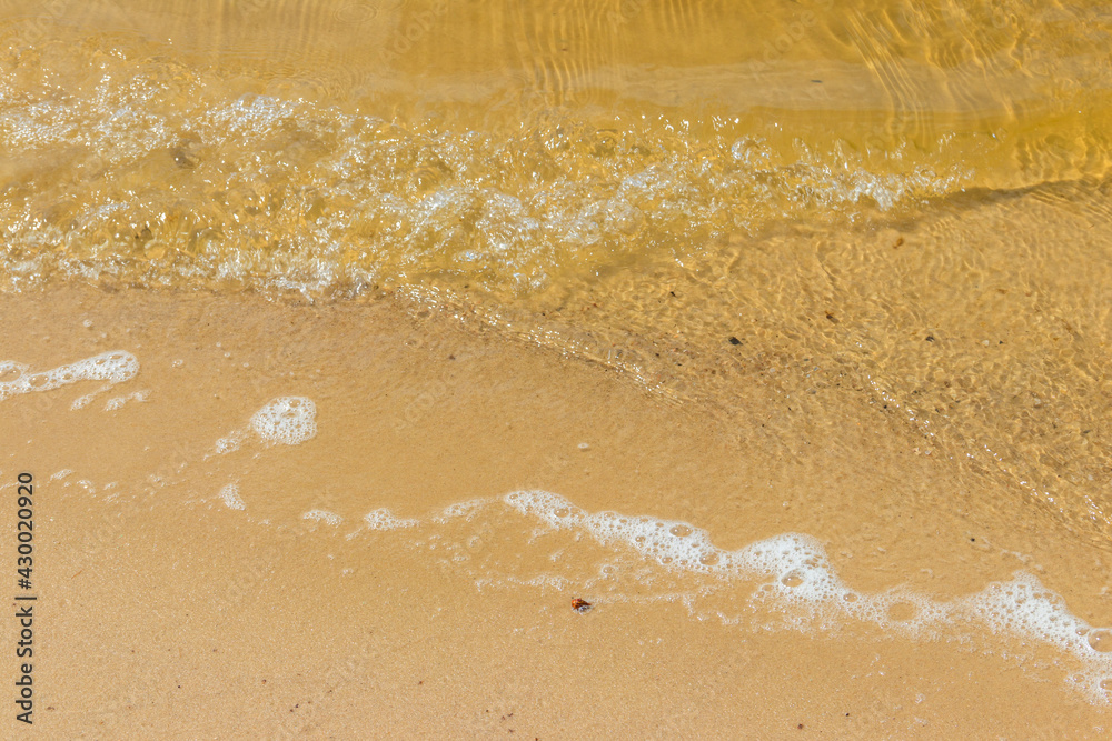 Soft wave of sea on sandy beach Soft wave of sea on sandy beach