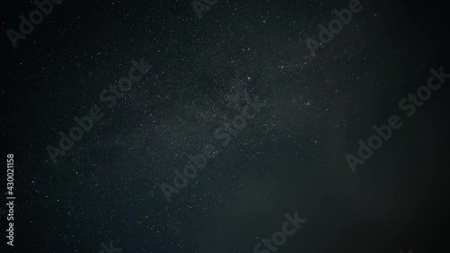 milky way, the movement of the starry sky, time laps