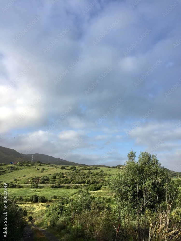 clouds over the mountains