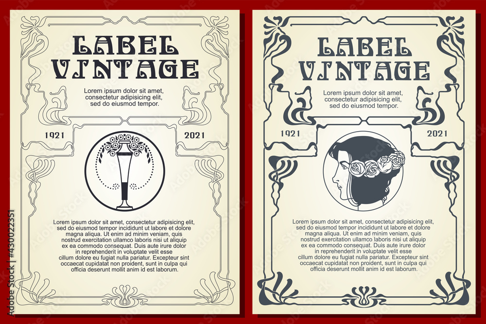 Obraz premium Vector template flyer, invitations or greeting cards.