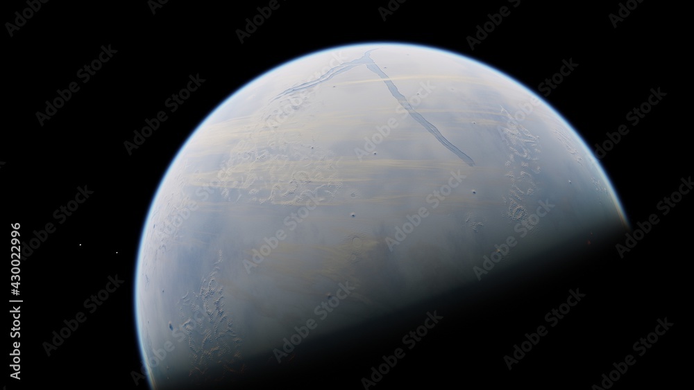 earth-like planet in far space, planets background 3d render earth-like planet in far space, planets background 3d render
