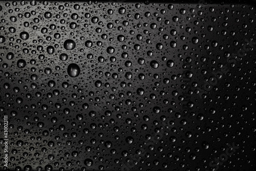 black background with water drops