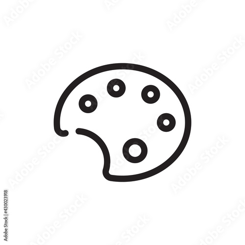Paint pallette isolated icon vector illustration design. Palette icon, Art icon, Simple vector for UI and UX, website or mobile application on white background