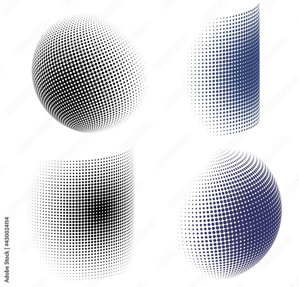 3D decorative balls with chess dot spheres isolated on white. Vector illustration EPS10. Design elements for your advertising flyer, presentation template, brochure layout, book cover.