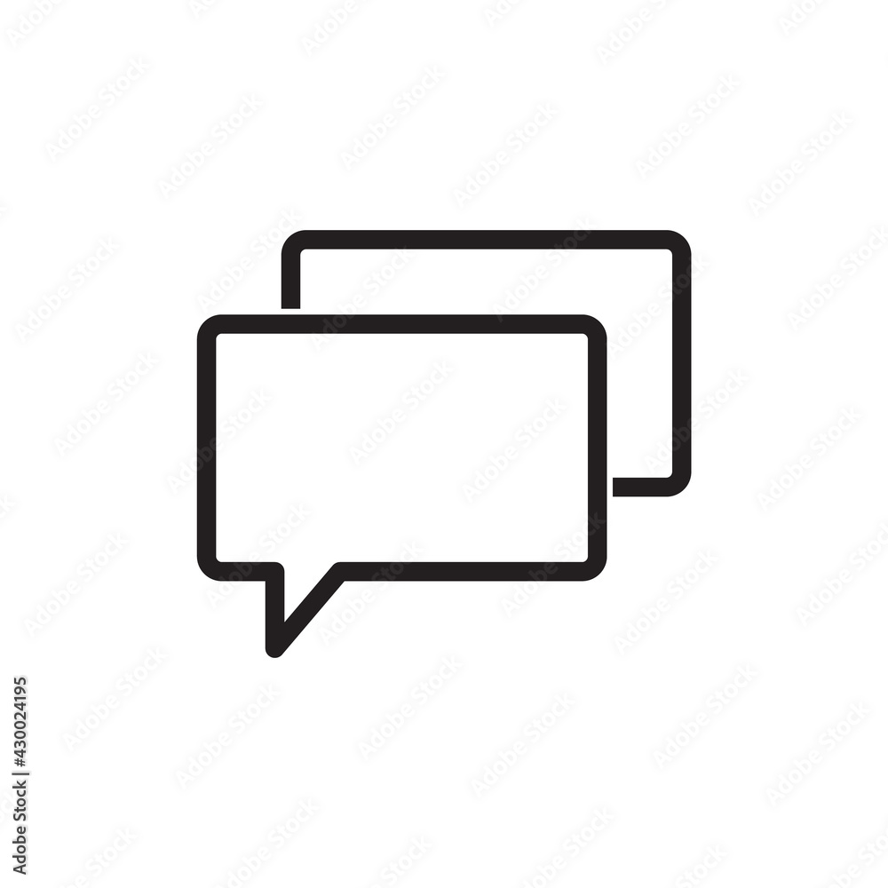 Chat speech icon. Graph symbol for your web site design, logo, app, UI. Vector illustration. Speech bubble icon vector and symbol isolated on white background, Speech bubble logo concept, linear sign Chat speech icon. Graph symbol for your web site design, logo, app, UI. Vector illustration. Speech bubble icon vector and symbol isolated on white background, Speech bubble logo concept, linear sign
