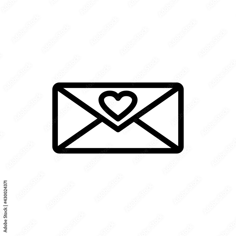 Love envelope icon. Valentine sign. Web line icon. Love Letter. romantic decoration post symbol. Envelope With Heart Love Icon Vector Design Template. Love envelope icon. Valentine sign. Web line icon. Love Letter. romantic decoration post symbol. Envelope With Heart Love Icon Vector Design Template.