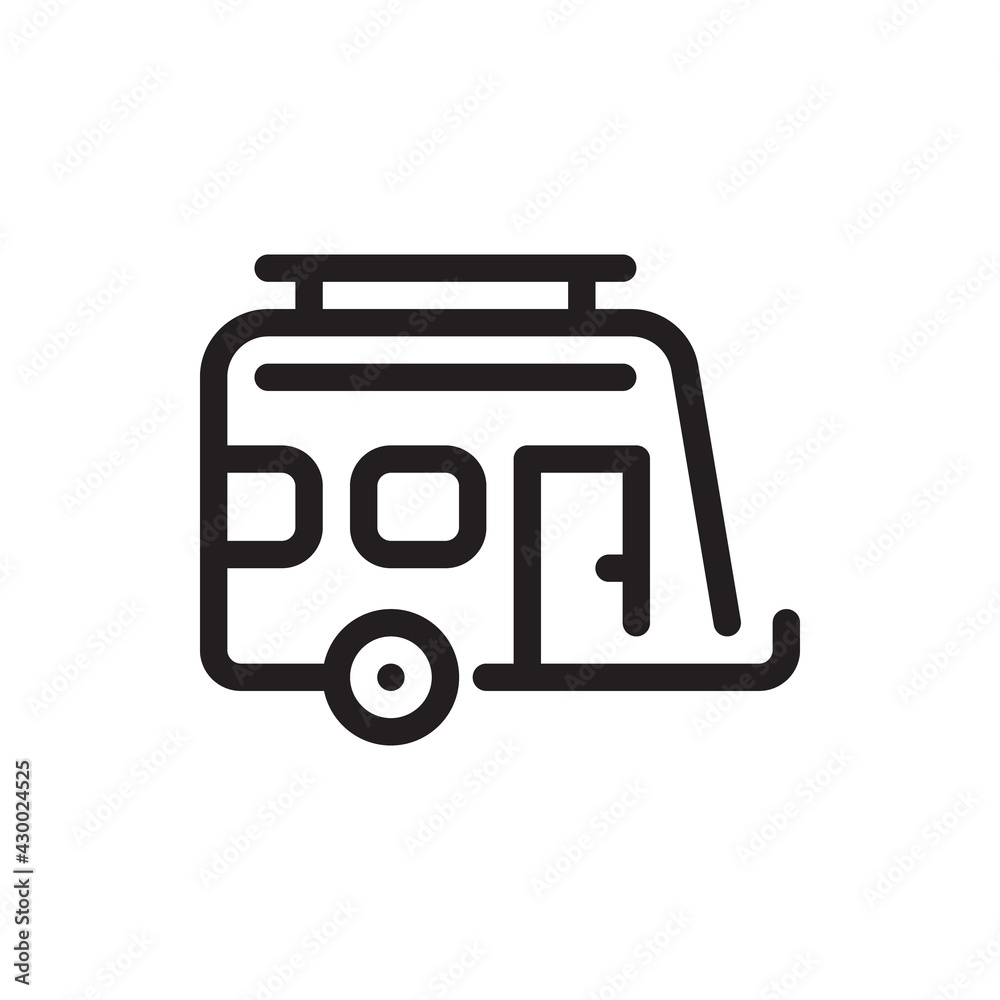 Outline motorhome vector icons for web design isolated on white background. Caravan Or Camper Van Symbol. Cars, Recreational Vehicles, Camper Van icon Outline motorhome vector icons for web design isolated on white background. Caravan Or Camper Van Symbol. Cars, Recreational Vehicles, Camper Van icon