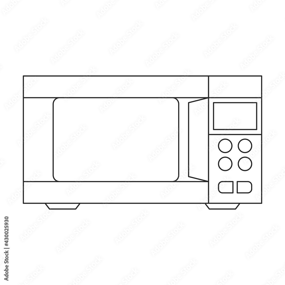 Microwave vector outline icon. Vector illustration oven kitchen on white background. Isolated outline illustration icon of microwave . Microwave vector outline icon. Vector illustration oven kitchen on white background. Isolated outline illustration icon of microwave .