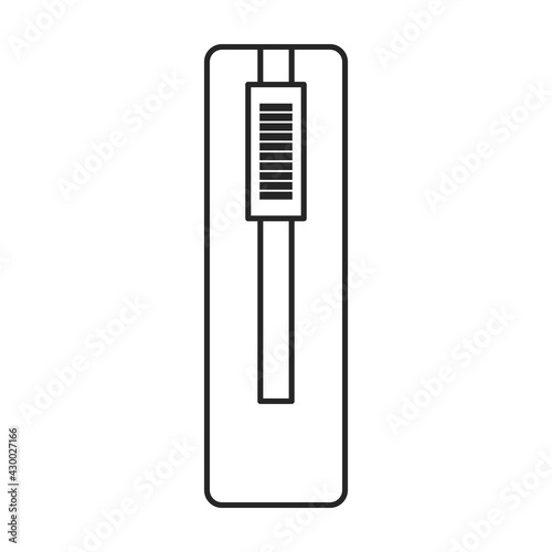 Power bank vector outline icon. Vector illustration power bank on white background. Isolated outline illustration icon of charger.