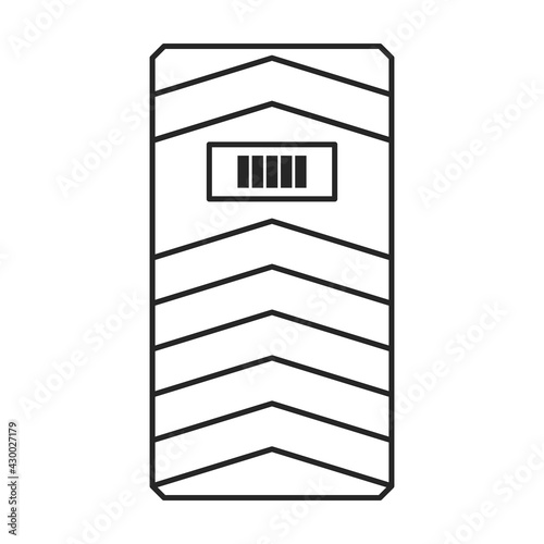 Power bank vector outline icon. Vector illustration power bank on white background. Isolated outline illustration icon of charger.