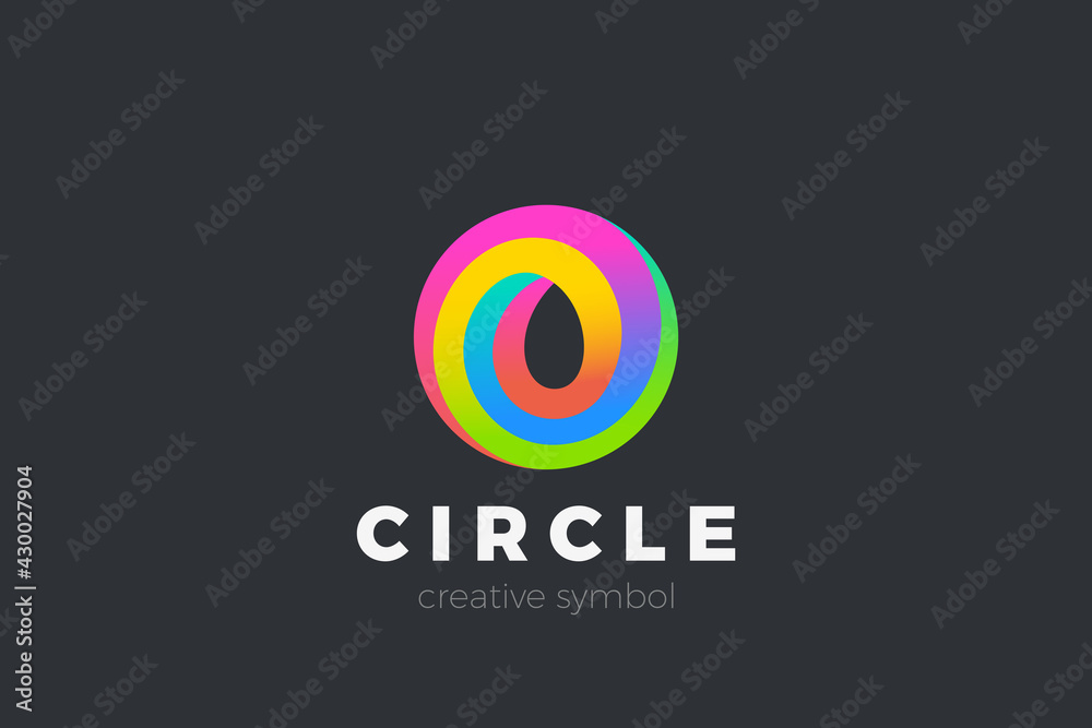 Circle Spiral Wave Droplet Logo abstract colorful design vector template Circle Spiral Wave Droplet Logo abstract colorful design vector template