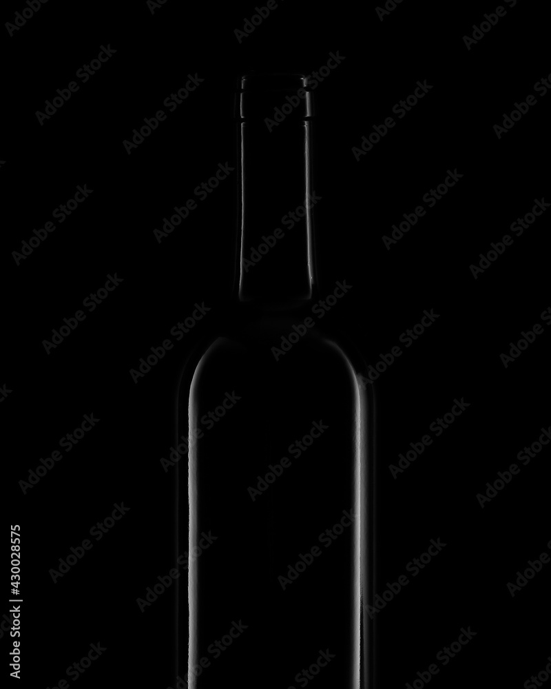 Bottle on a black background Bottle on a black background