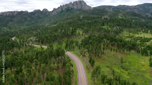 Aerial drone view in South Dakota