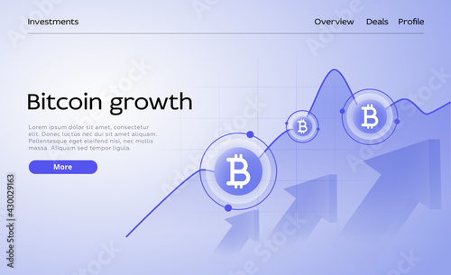 Cryptocoin mining farm layout. Cryptocurrency and blockchain network business 3d vector illustration. Crypto currency.