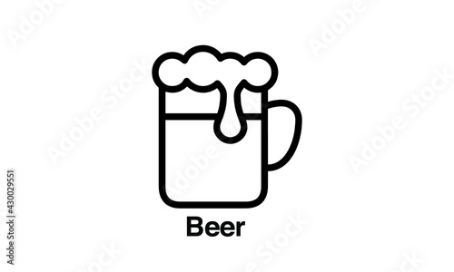 drink icon outline style with white background