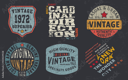 Vintage design print for t-shirt stamp, tee applique, fashion typography, badge, label clothing, jeans, and casual wear. Vector illustration