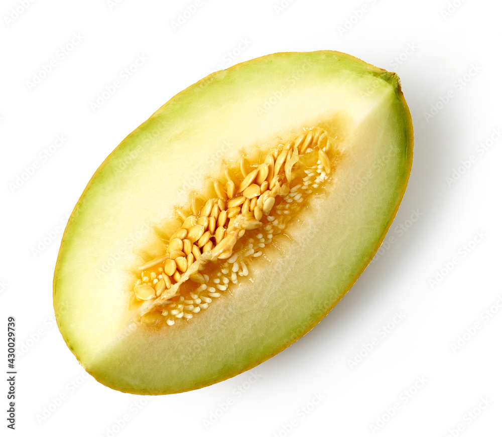 melon slice on white background melon slice on white background