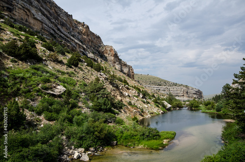 View of the Sinks Canyon, in Sinks State Park, near Lander, Wyoming in the summer