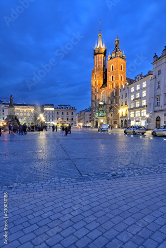 Old Town square in Krakow  Poland
