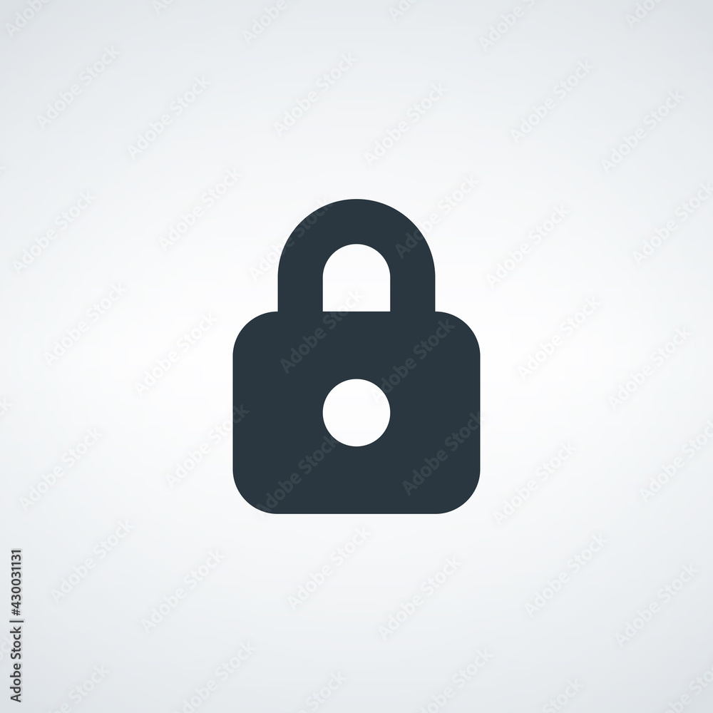 Padlock flat vector icon. lock security icon. Protection privacy sign. Stock Vector illustration isolated on white background. Padlock flat vector icon. lock security icon. Protection privacy sign. Stock Vector illustration isolated on white background.